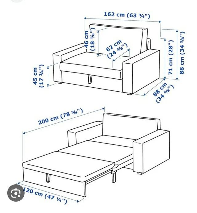 Kanapa Sofa rozkładana Ikea Vilasund