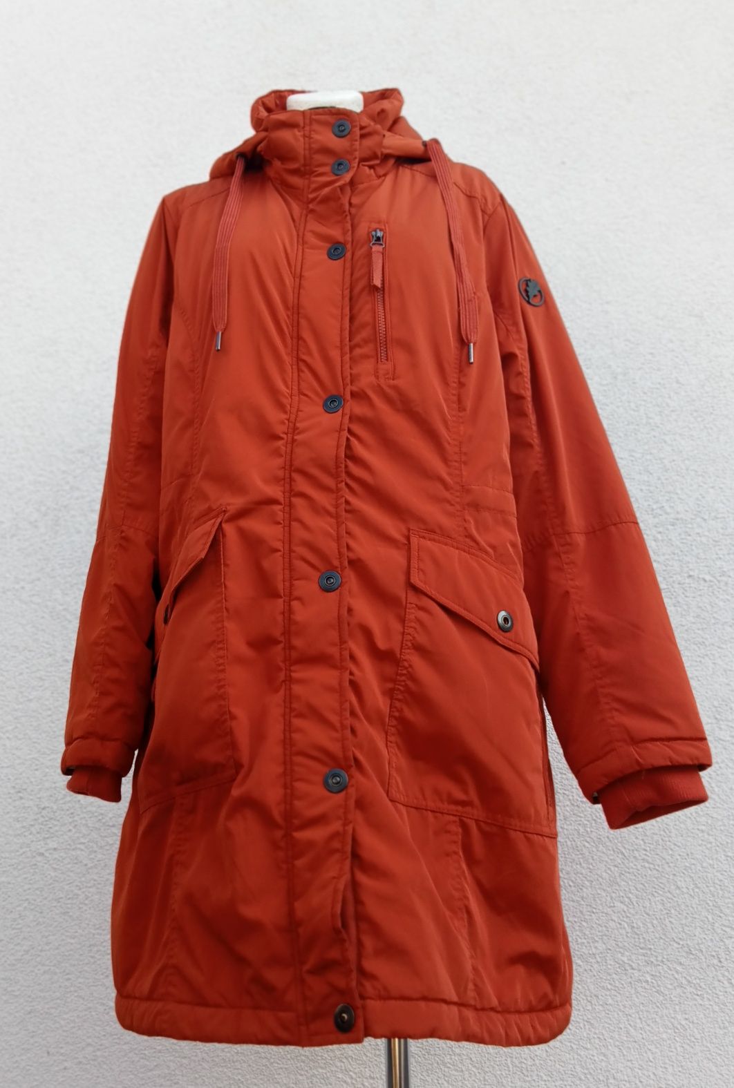 Długa kurtka damska Cellbes 46 48 pomarańczowa orange ciepła parka