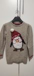Sweter świąteczny z pingwinem Mikołajem