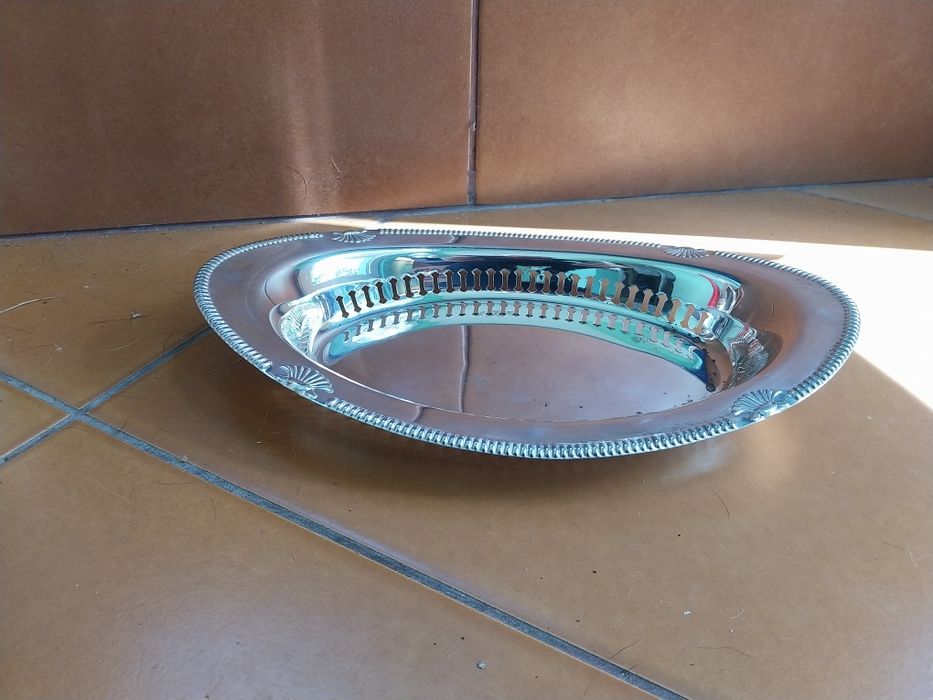 Stylowa, platerowana patera