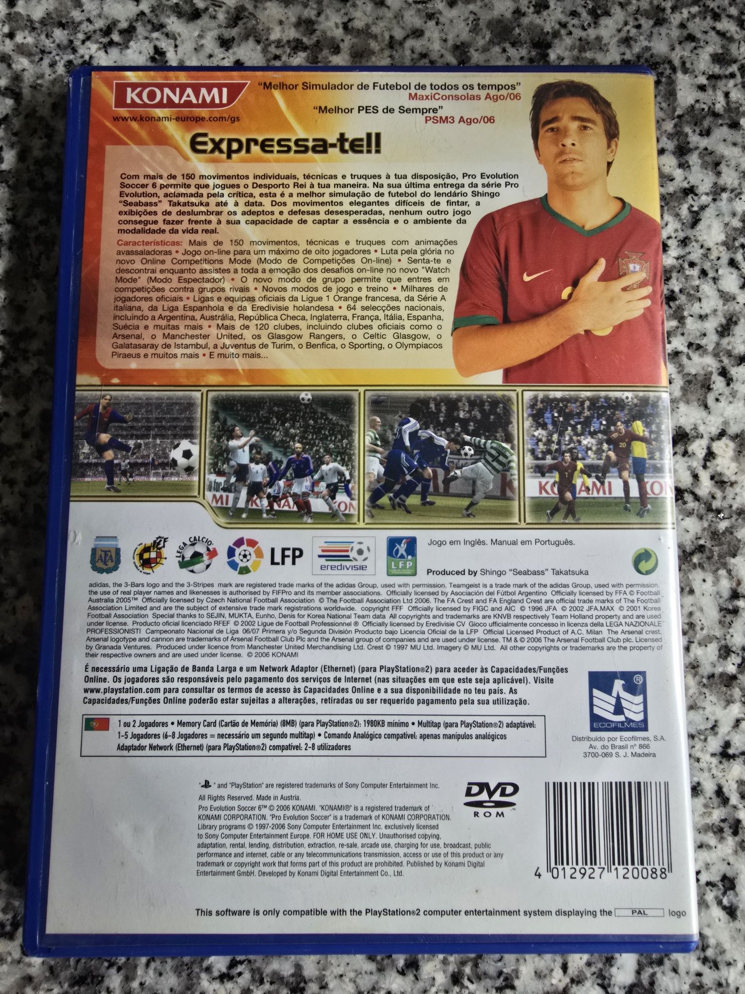PES 2006 para PS2 | Com manual, usado