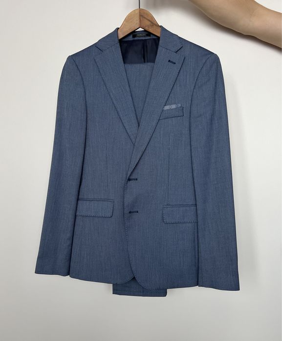 Granatowy Garnitur Zara