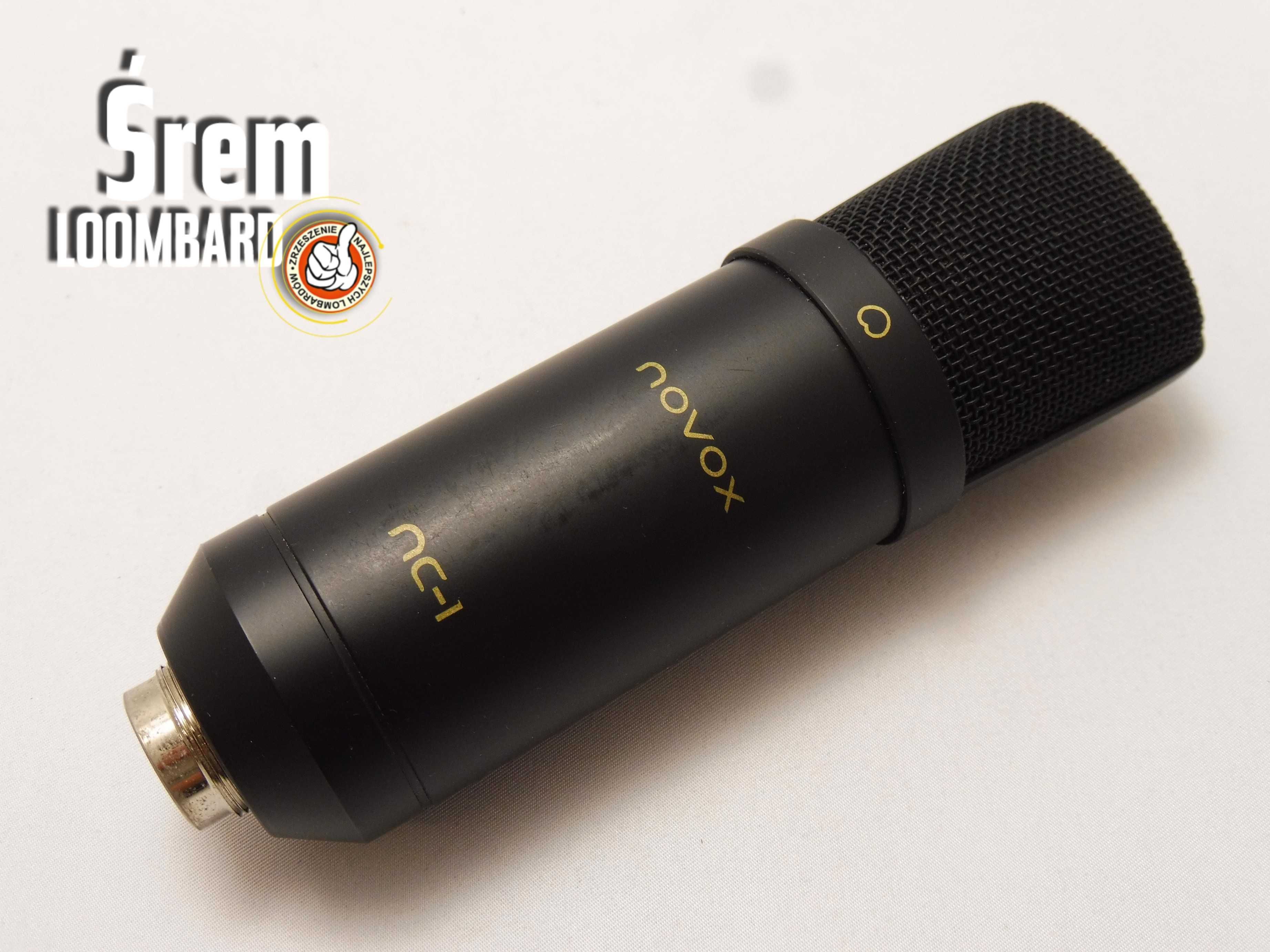 Mikrofon Novox NC-1, statyw, filtr, kabel, db stan!