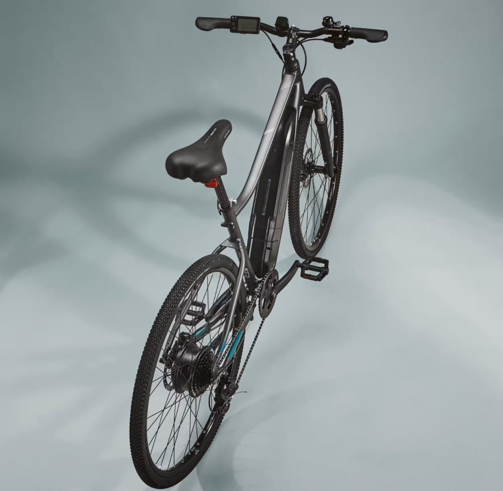 Bicicleta de Trekking Elétrica XL - cinzento