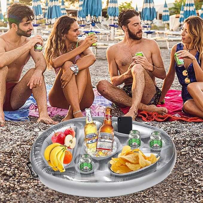 Dmuchany stolik basenowy do basenu jaccuzi pływający na napoje drinki