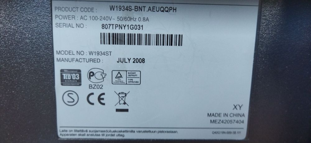 Monitor da LG de 19'