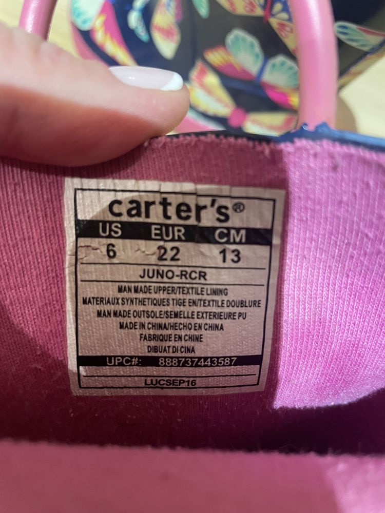 Резинові чобітки carters 13 см