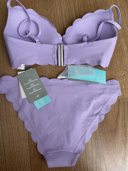 Гарний роздільний купальник раздельный H&M 75В push up плавки 36
