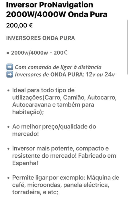 Conversor 2000w / 4000w