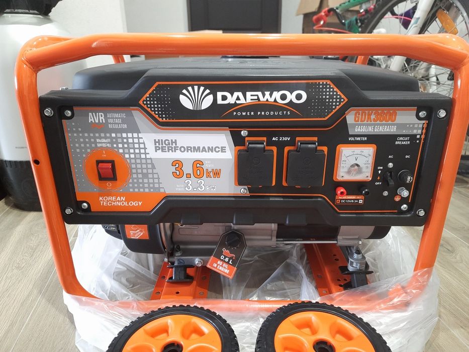 Генератор DAEWOO 3,3/3,6кВт 220В GDK3600 бензин з AVR стабілізація нап