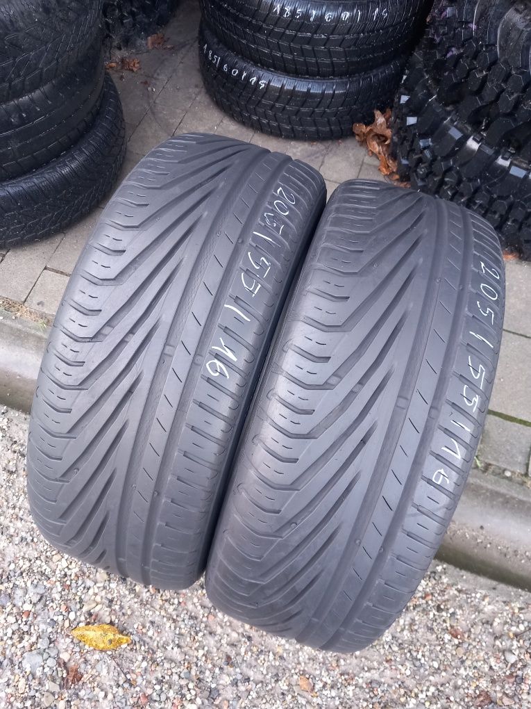 2x Opony Używane Letnie 205/55R16 Uniroyal