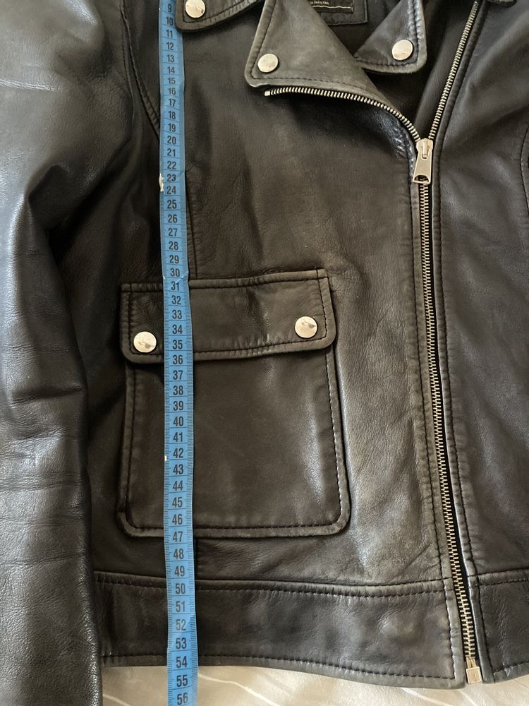 Куртка , косуха . натуральная  кожа  Zara (косуха Зара )