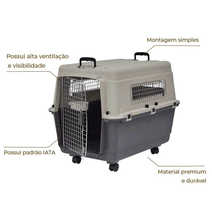 Caixa de Transporte para Cães e Gatos Gomoov XG (Aéreo)