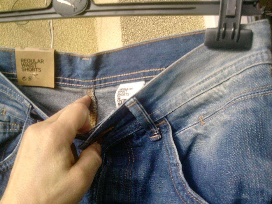 spodnie krótkie za kolana Jeans Regular Denim roz 34-pas 88 cm/ -Nowe