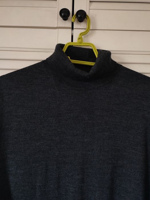 Grafitowy golf XXL H&M 100% wełna merino