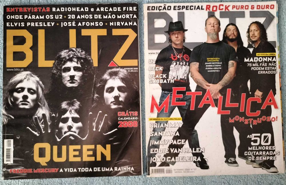 Lote de revistas Empire (2012 e 2013) e Blitz (2008)