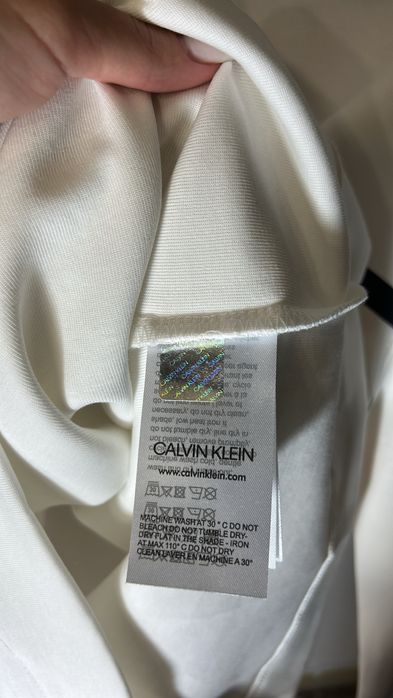 MEGA SALE -40% Мужской свитшот Кельвин Кляйн белая Кофта осень Лонгсли