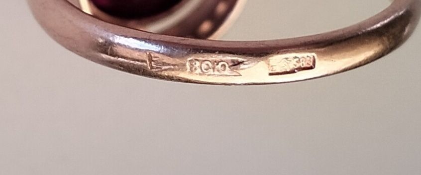 Кольцо с рубином золото 583 пробы СССР