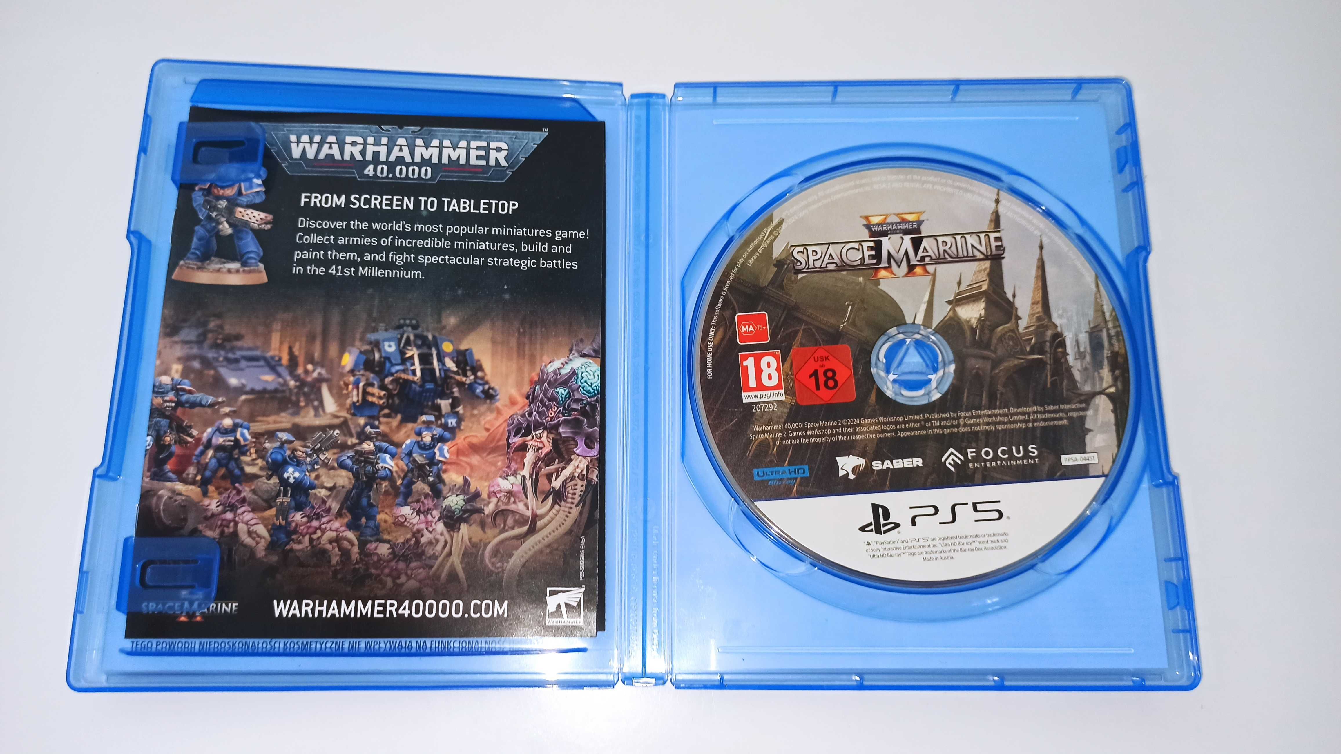 ps5 WARHAMMER 40.000 SPACE MARINE 2 PL po polsku, mocna akcja i fabuła