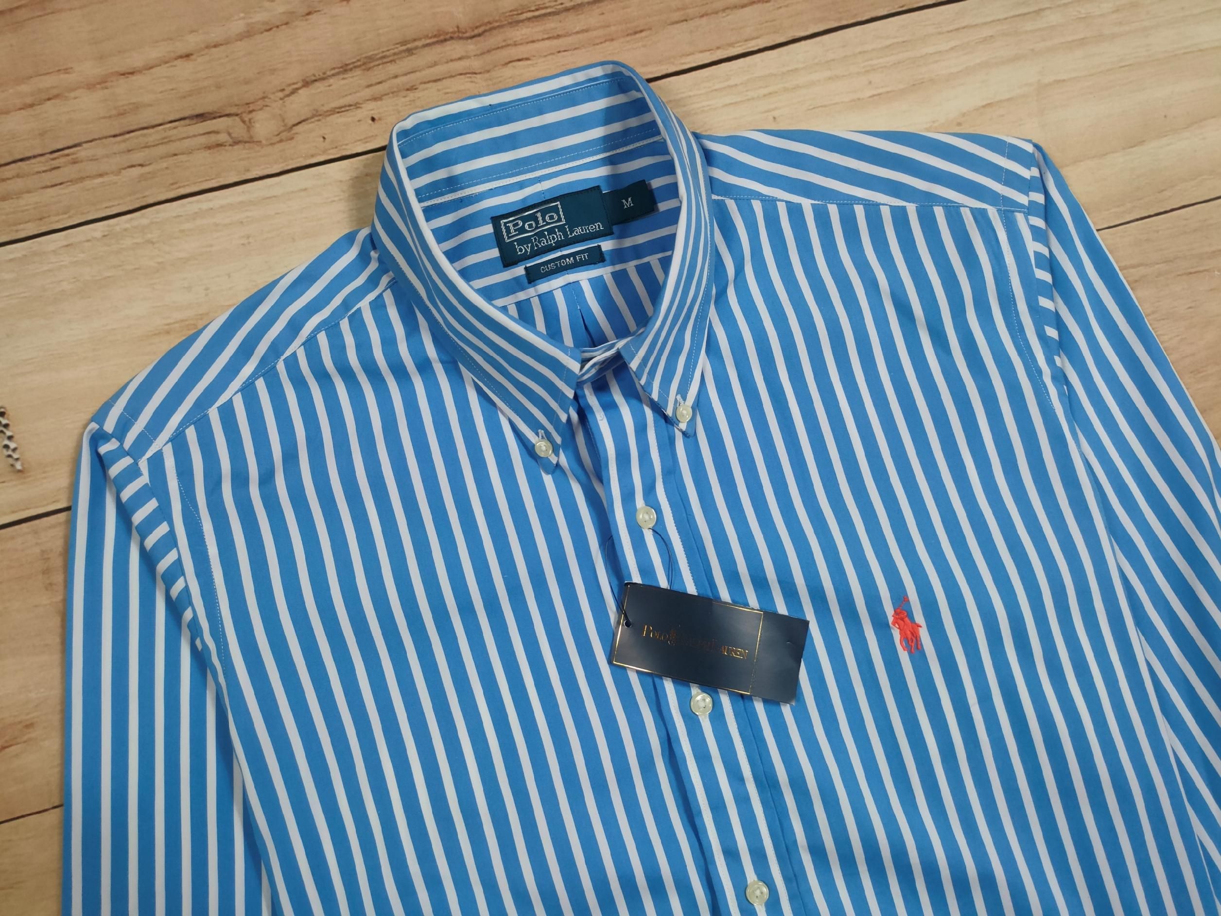POLO RALPH LAUREN Koszula Męska w Prążki Nowa Logowana r. M/L