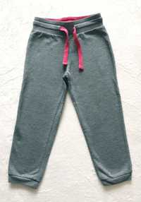 Spodnie bawełniane 98-104 dresowe szare