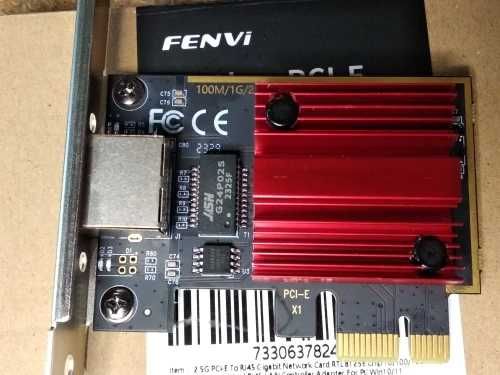 Сетевая карта FENVI 2.5G PCI-E с чипом RTL8125B