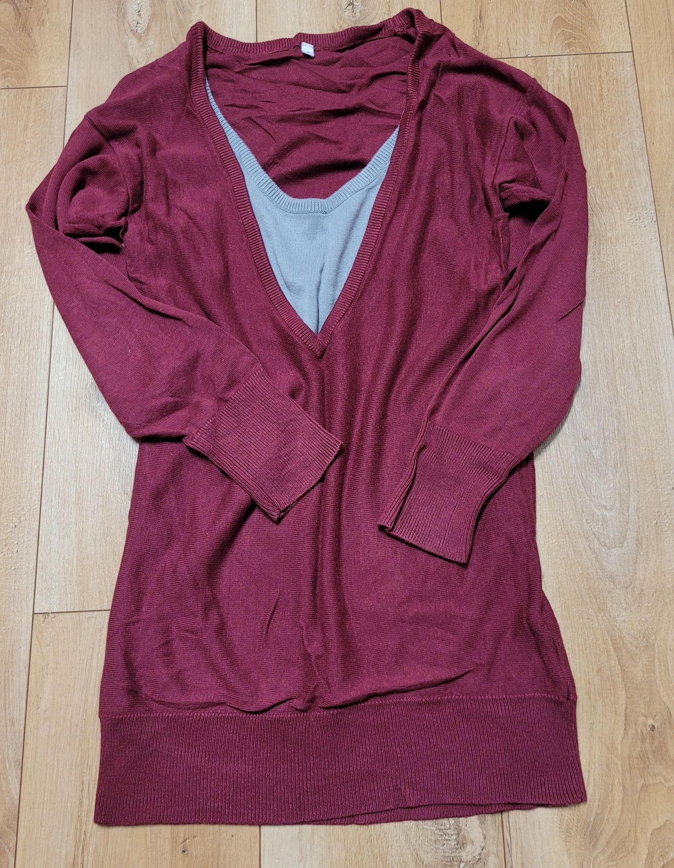 Sweter damski dłuższy cieplutki  roz z metki S/36/8 oversize