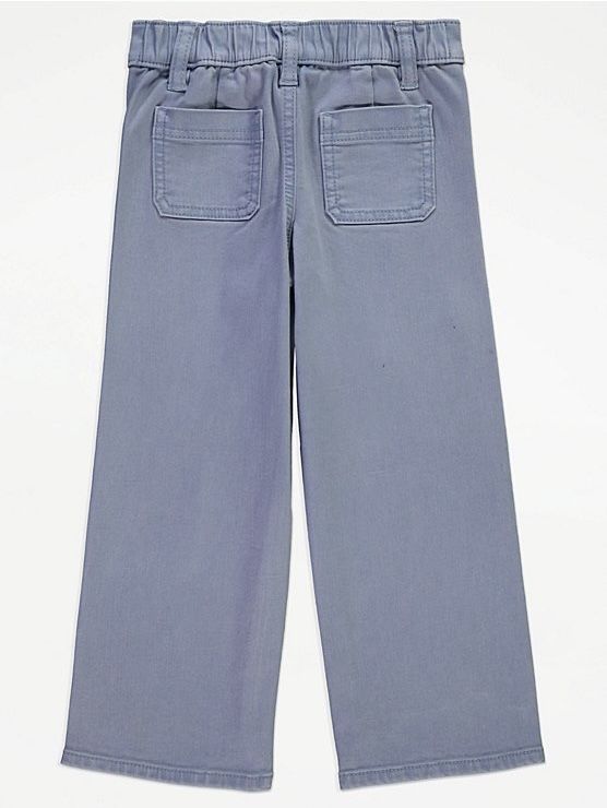 98-104 George wide leg szerokie spodnie miękkie jeansy kuloty z gumką