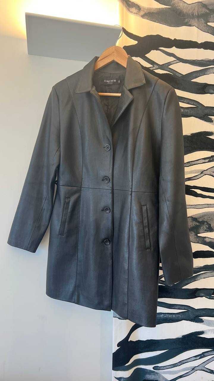 Blazer de Couro Preto