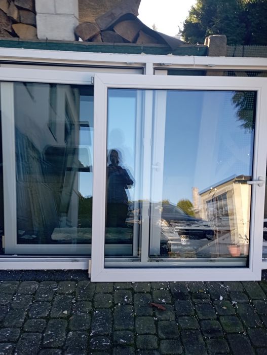 Okna z demontażu 2,33 na 1.40 cm kolor Machon.achonnnn