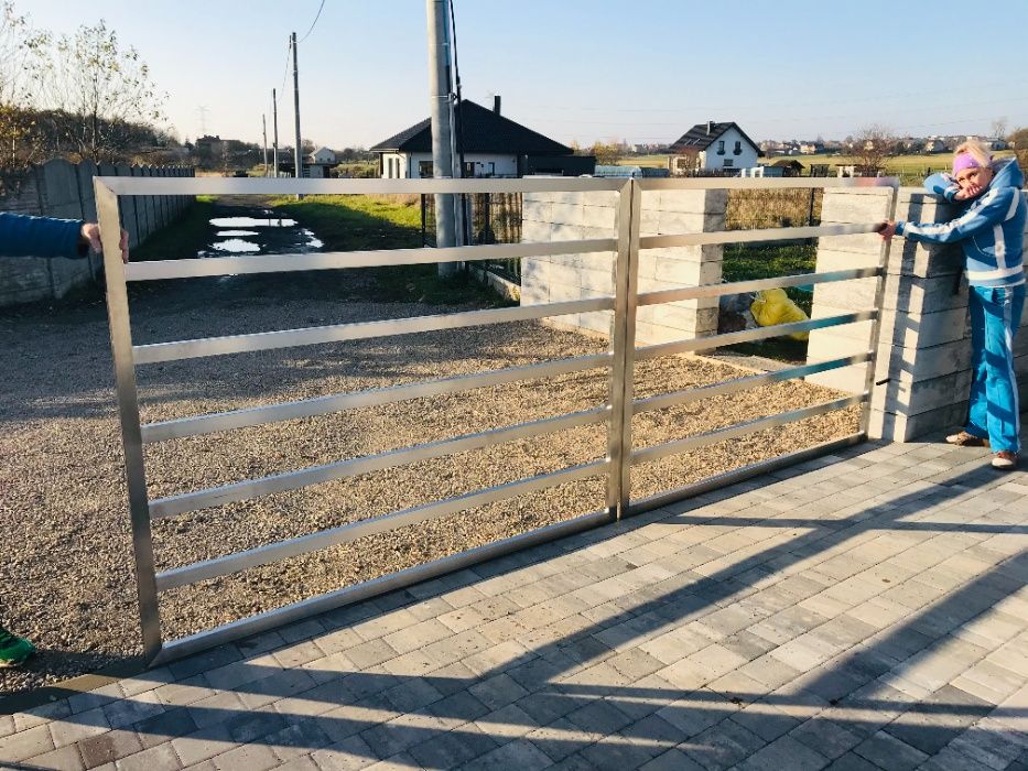 Brama nierdzewna 4m,przęsła 2m x 1.5m,ogrodzenia