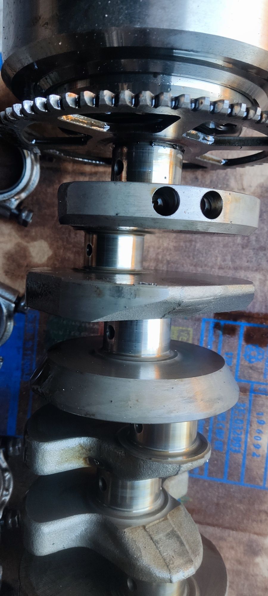 Yamaha r6 rj03 wał korby tłoki panewki