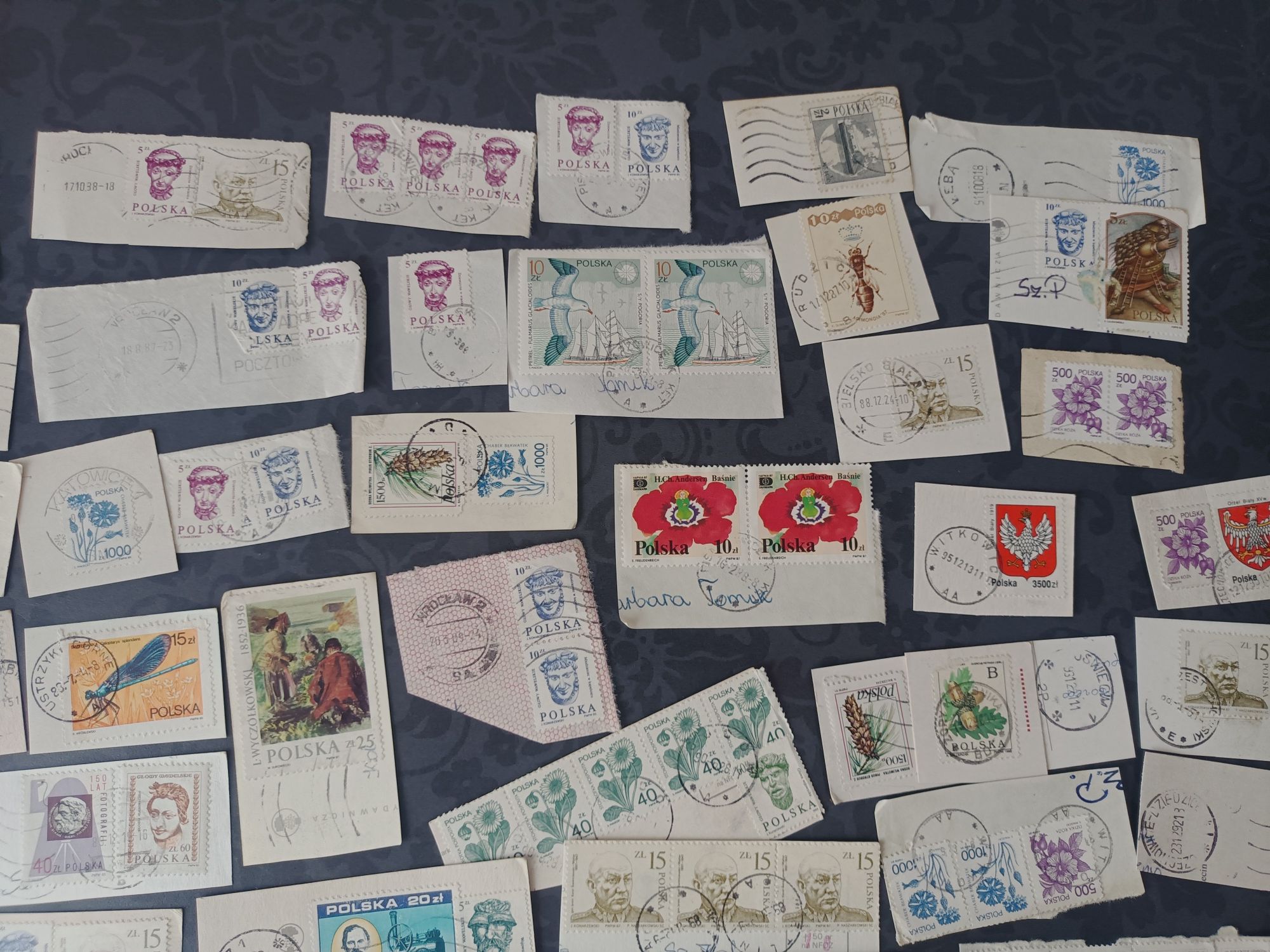 Znaczki pocztowe prl vintage lata 80 90 stare znaczki