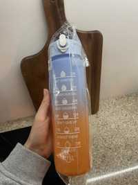 Nowa butelka motywacyjna do wody ze słomką