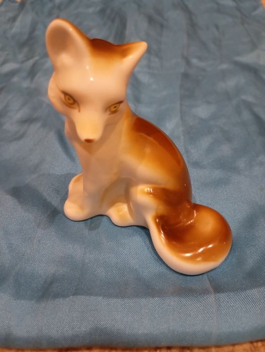 Статуетка порцелянова, Лисиця і лисиня, фарфорова, вінтаж!