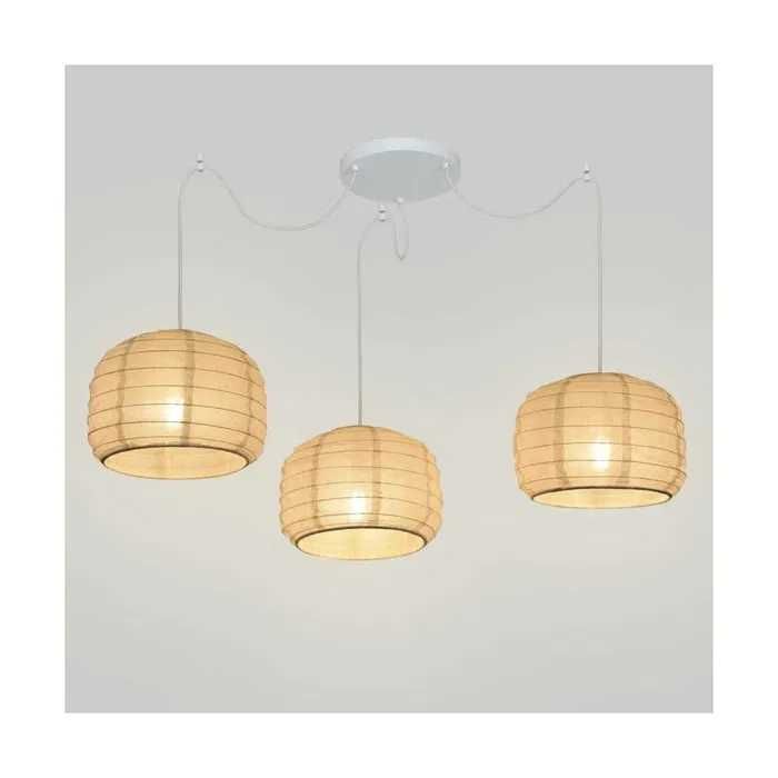 Nowa Lampa wisząca Linden beżowa 3 x E27 Inspire