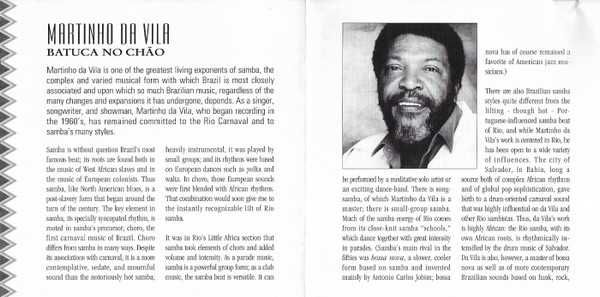 MARTINHO DA VILA - Batuca no chão Musica Latina - 1997
