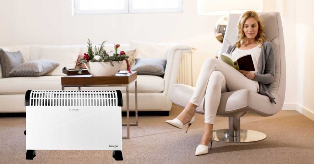 Ogrzewaj z Elegancją-Grzejnik elektryczny 2000 W biały,czarny 52x34 mm