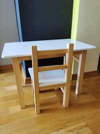 Drewniany stolik + krzesełko dla dziecka