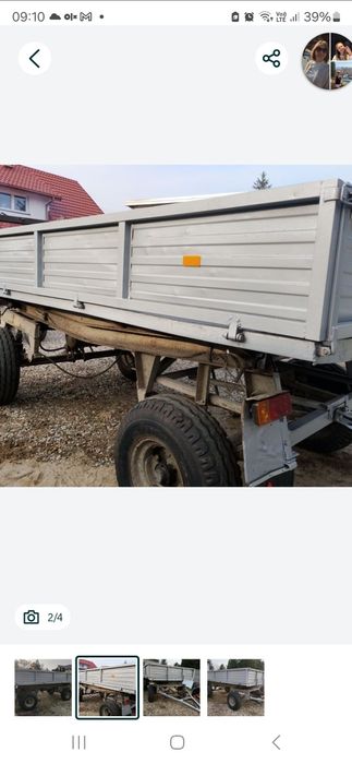 Przyczepa wywrotka D 47 zarejestrowana, transport