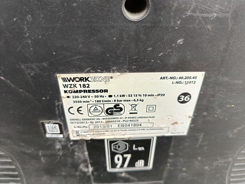 Kompresor walizkowy Work Zone możliwa wysyłka