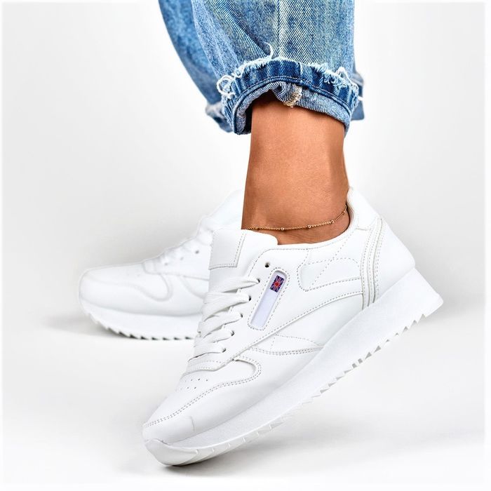 Białe Sneakersy Damskie Klasyczne