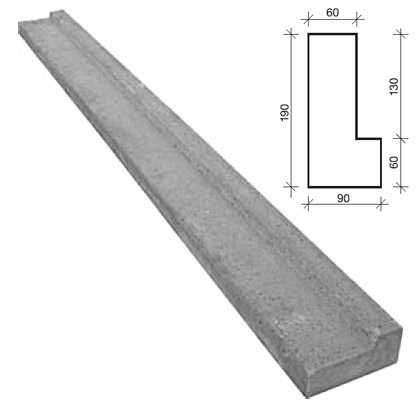 Nadproże betonowe Nadproża L19 9 lub 12 od 90cm do 360 Częstochowa HDS