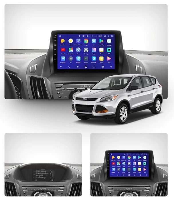 Radio nawigacja ANDROID Ford Kuga 2 2012=2019 WiFi BT Escape C-max