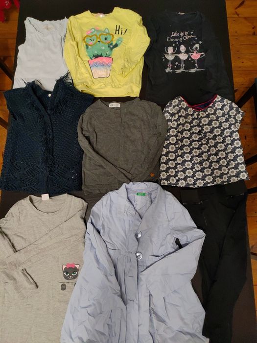 Paka ubrań dla dziewczynki w rozmiarze 110-116 (5-6 lat)