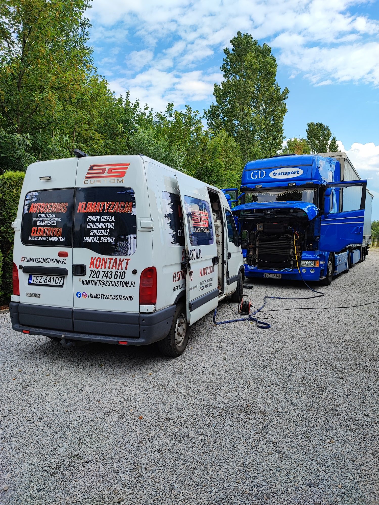 Mobilny serwis klimatyzacji tir autobusy maszyny budowlane rolnicze