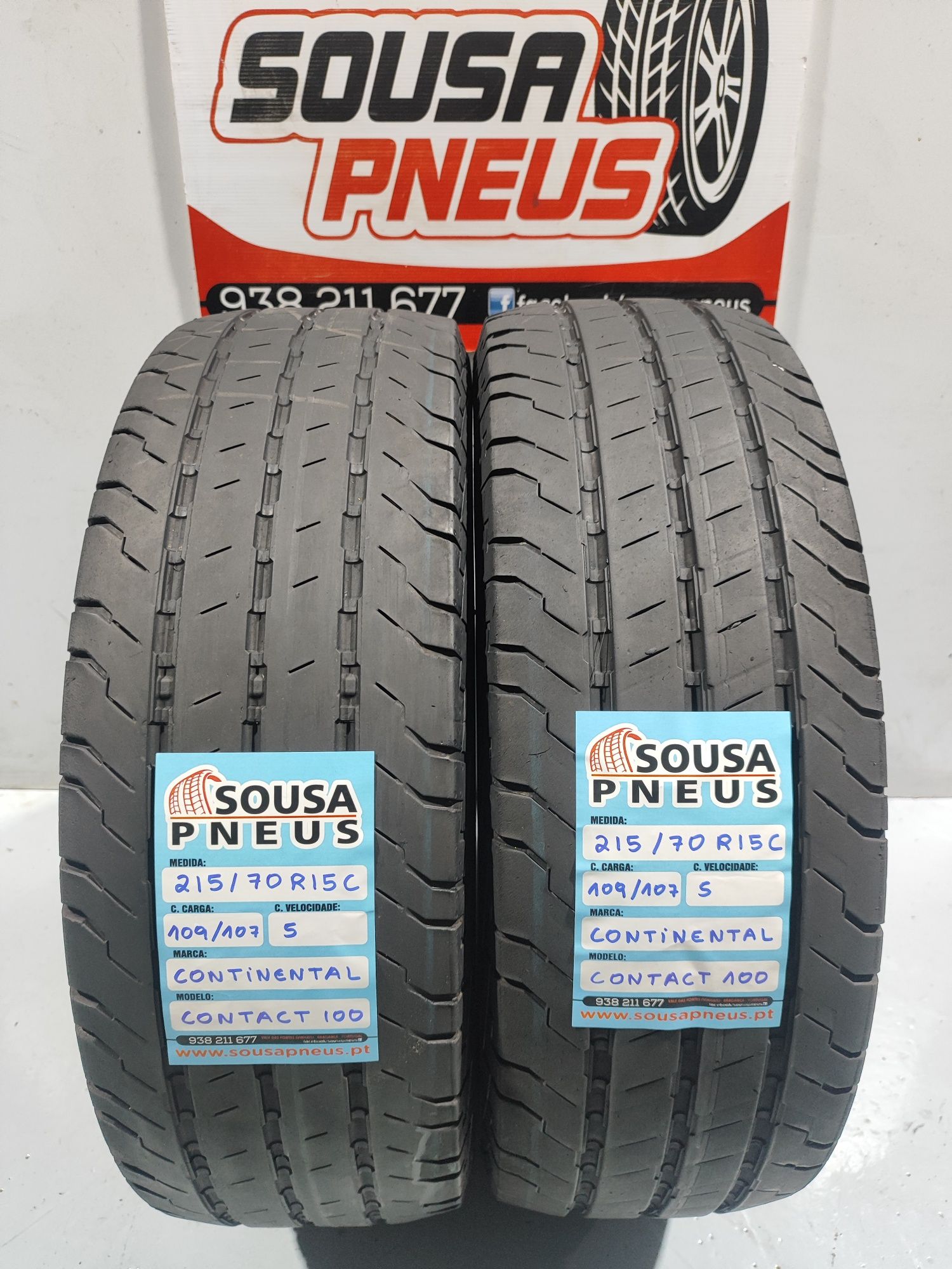 2 pneus semi novos 215-70R15 C - Continental - Oferta dos Portes