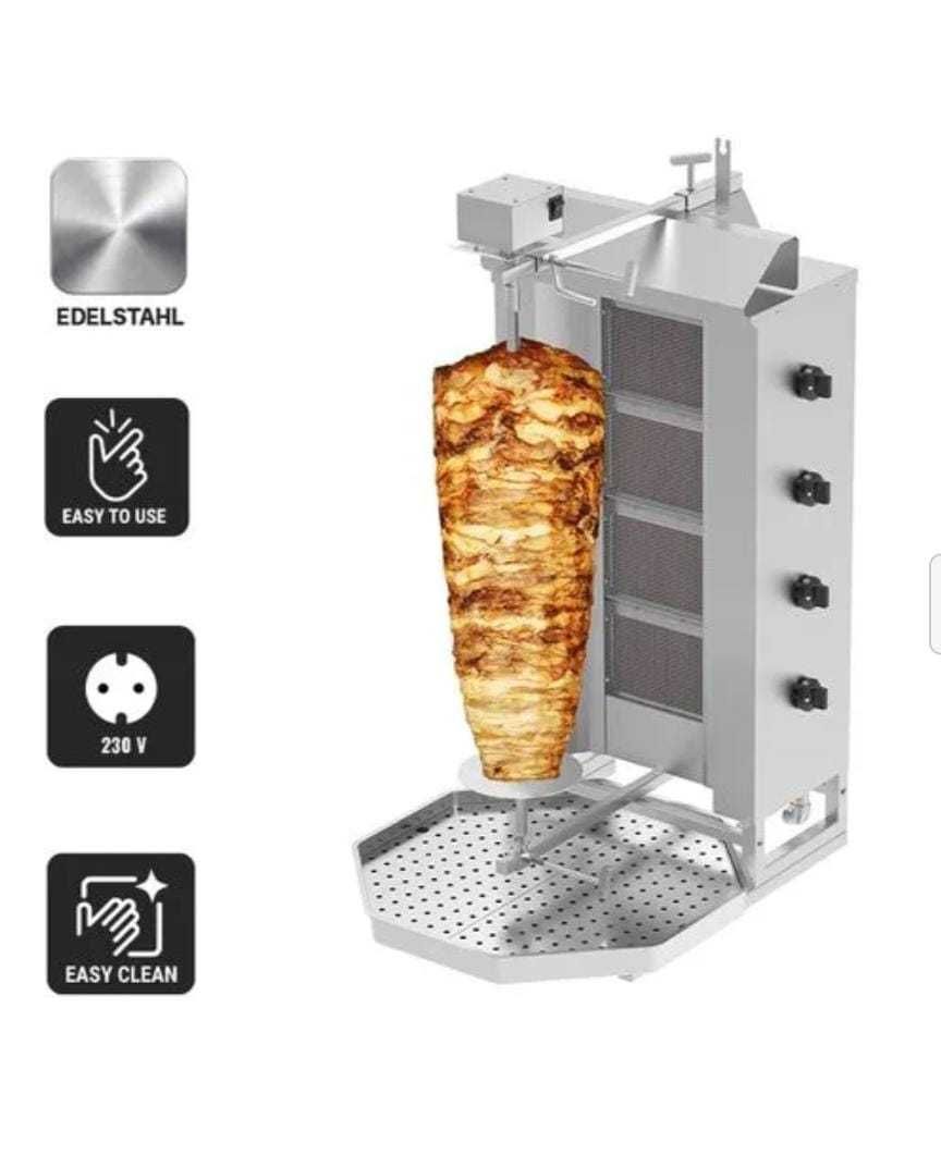Kebab grill - 4 burners - maximum 60 kg - incl. protection sheet