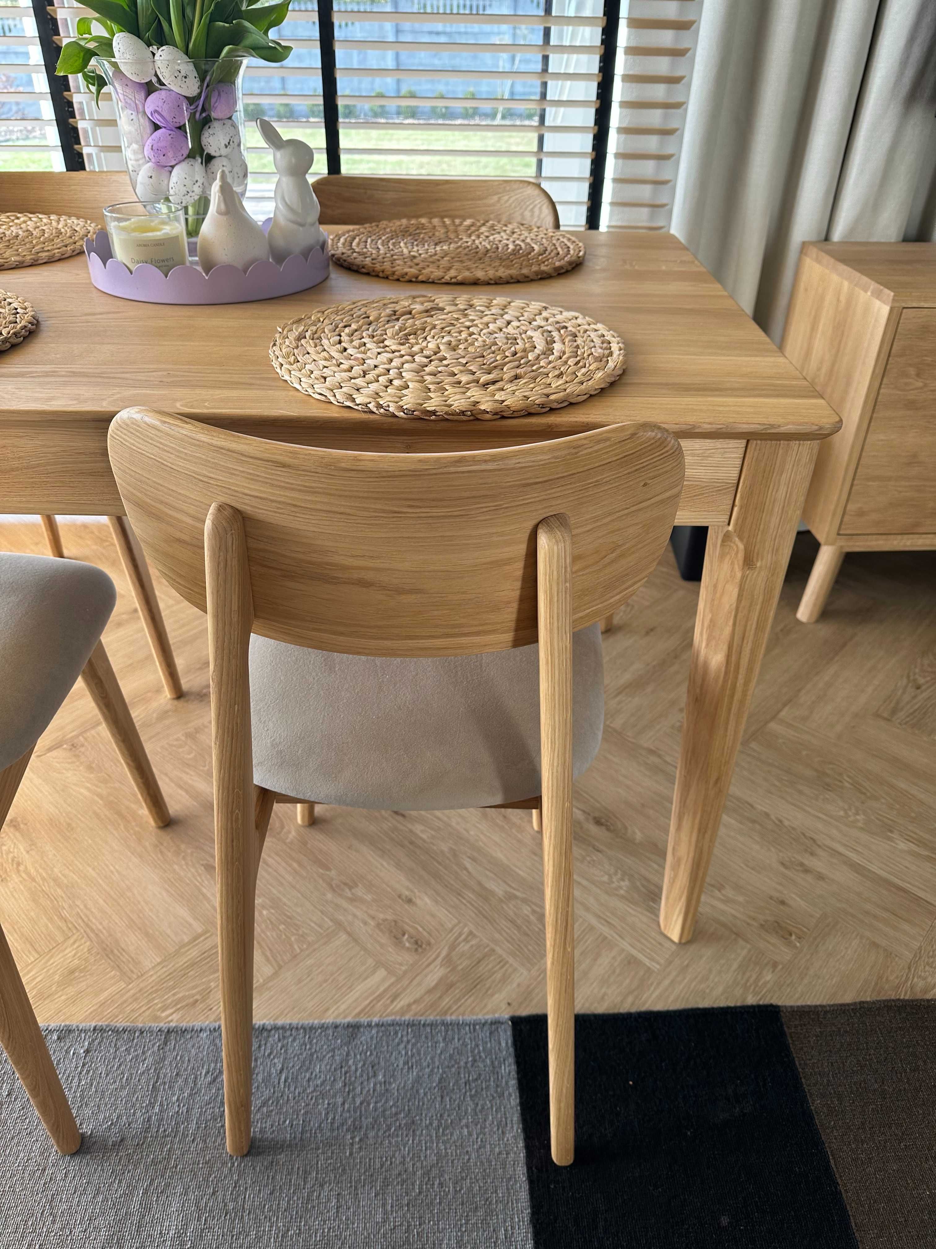 Stół drewniany- dębowy stół rozkładany- dostępny od ręki - 100% dąb