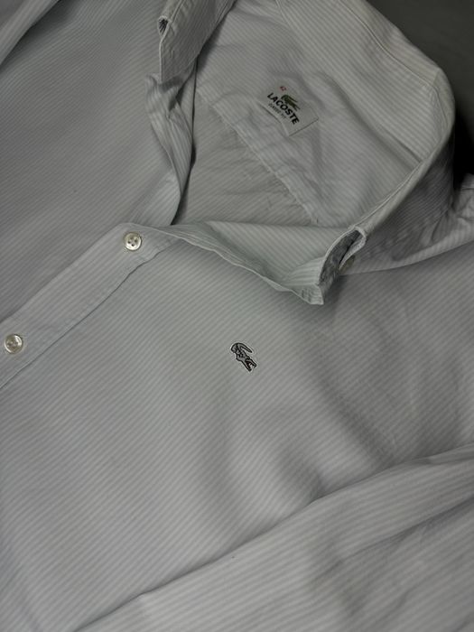 Сорочка Lacoste оригінал | Чоловіча L (EU 40 / UA 48) | Сіра